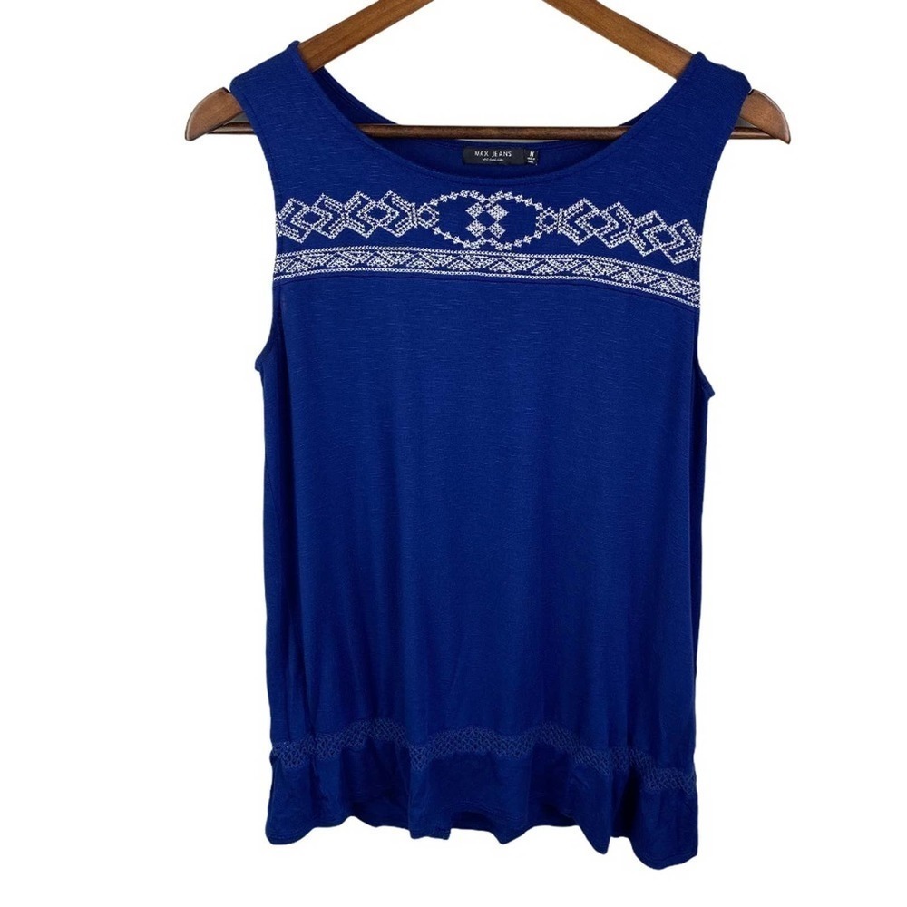 Max Jeans Embroidered Sleeveless Top